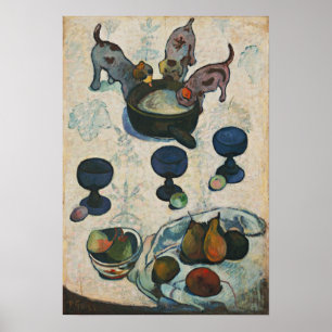 Poster Gauguin - Vie Encore Avec Trois Chiots 1888