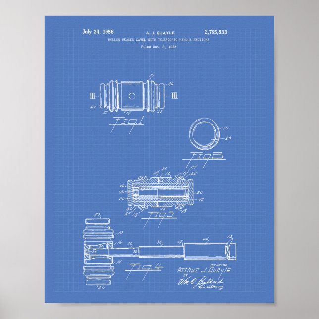 Poster Gavel of Justice 1956 Art des brevets - Plan direc (Devant)