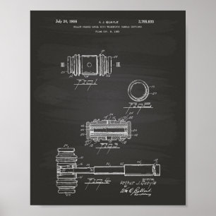 Poster Gavel of Justice 1956 Patent Art - Chalkboard