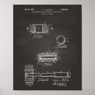 Poster Gavel of Justice 1956 Patent Art - Chalkboard