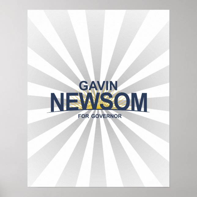 Poster Gavin Newsom pour le gouverneur (Devant)