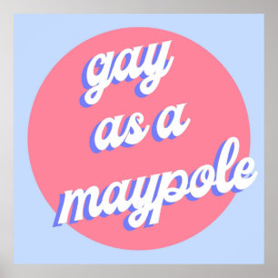 Poster Gay comme Maire ROUGE BLANC ET ROYAL BLUE