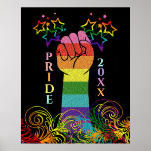 Poster Gay LGBTQ Pride Mois L'amour gagne le premier en l