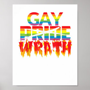 Poster Gay Wrath Not Gay pride - Juillet Célébration T Ch