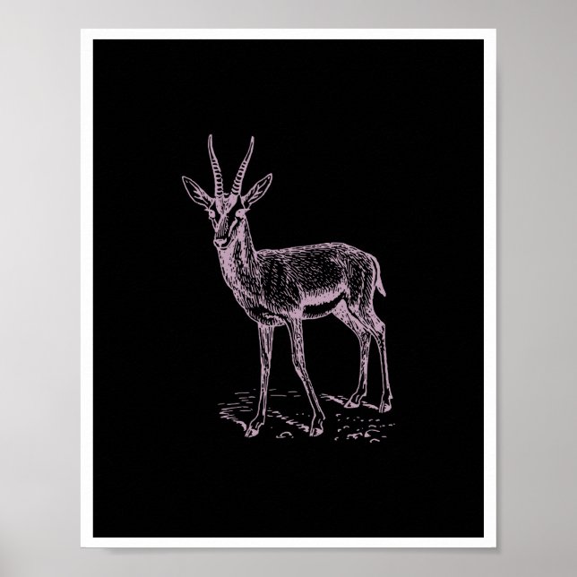 Poster Gazelle Deer (Devant)