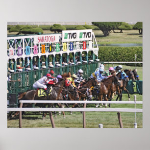 Poster Gazon de Mellon - champ de courses de Saratoga
