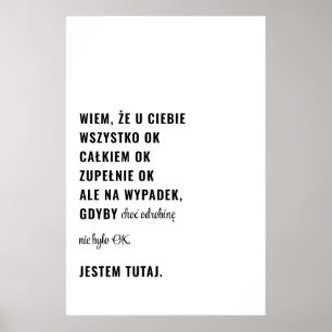 Poster Gdyby Nie Było OK Jestem Tutaj polonais