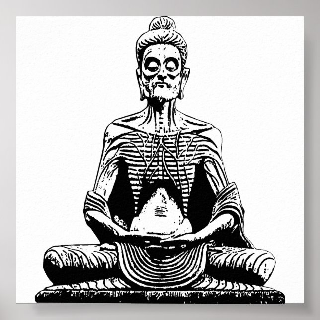 Poster géant du Bouddha affamé (Devant)