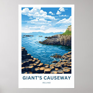 Poster Géant's Causeway Irlande Travel Print