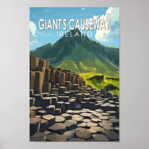 Poster Géant's Causeway Travel Art Vintage