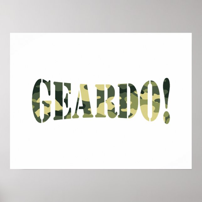 POSTER GEARDO ! CAMO / CAMOUFLAGE (Devant)
