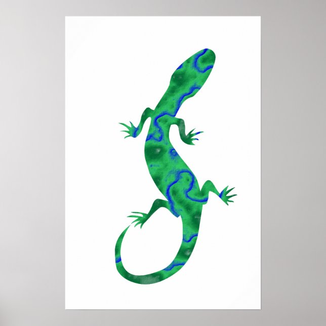 Poster Gecko vert (Devant)