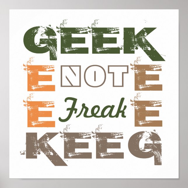 Poster Geek pas Freak (Devant)