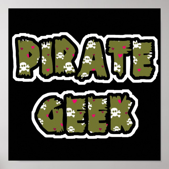 Poster Geek pirate (Devant)