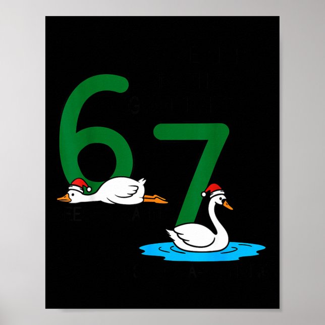 Poster Geese A Laying Swans A Swimming 67 Six Geese Seven (Devant)