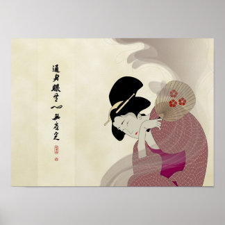 Poster Geisha Fanning Smoke