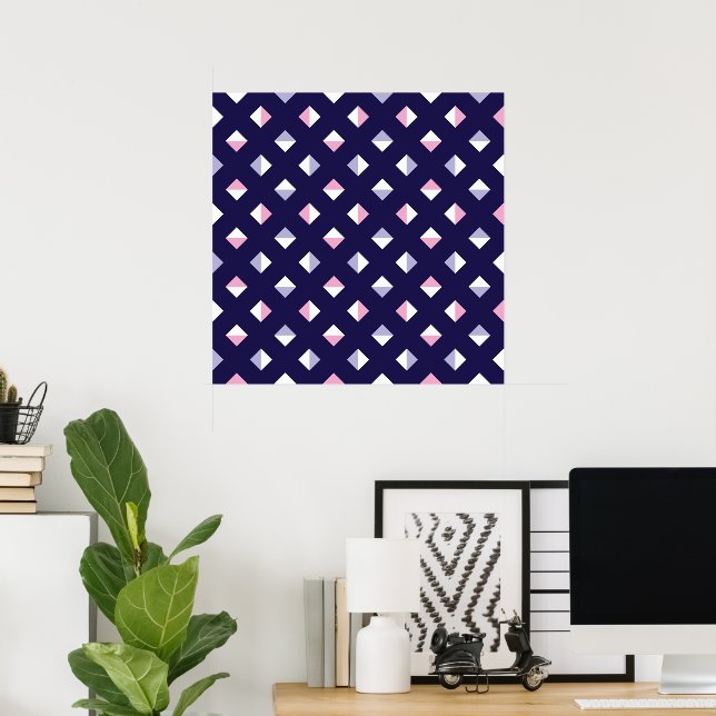 Poster Gem coloré Motif transparent (Bureau à domicile)