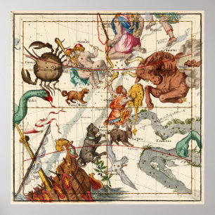 Poster Gémeaux, Orion, Cancer, Taureau, Canis et autre