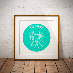 Poster Gémeaux, Signe du zodiaque, Horoscope, Astrologie