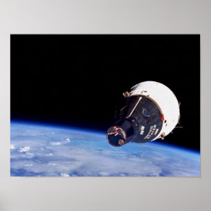 Poster Gemini 7 en orbite autour de la Terre vue de Gemin