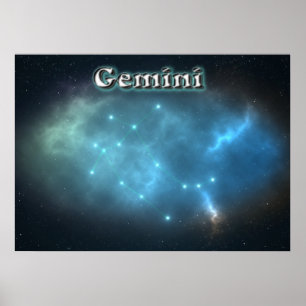 Poster Gemini constellation