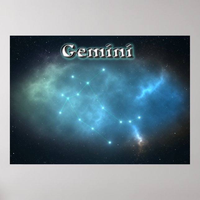 Poster Gemini constellation (Devant)