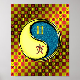 Poster Gemini et tigre d'eau