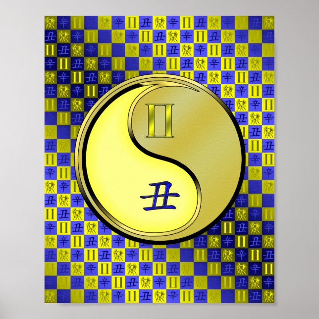 Poster Gemini & Ox métallique (Devant)