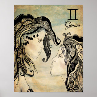 Poster Gemini Zodiac
