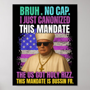 Poster Général A Argot Trump Comme Église Du Vatican Pape