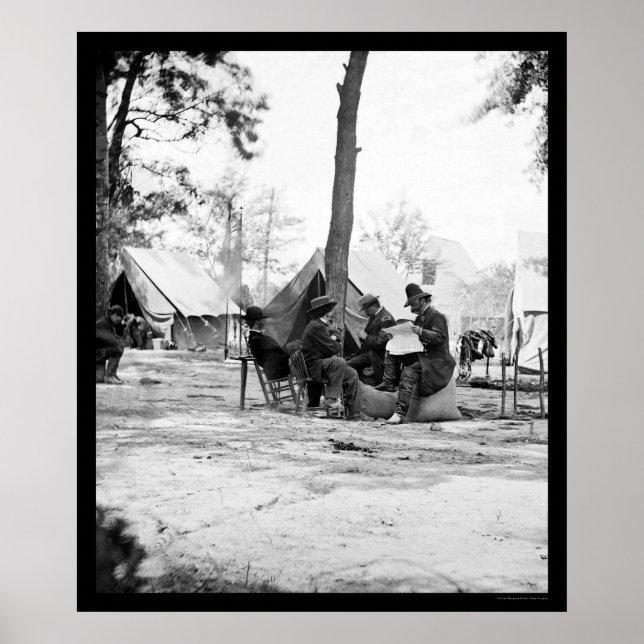 Poster Général Ambrose E. Burnside et Matthew Brady 1863 (Devant)