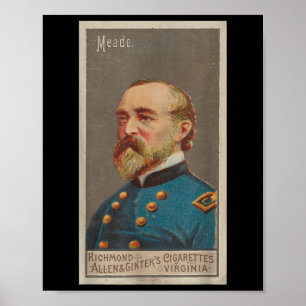 Poster Général George Meade Portrait (1888)