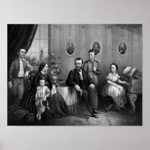 Poster General Grant Et Sa Famille