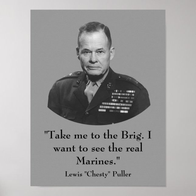 Poster Général Lewis "Chesty" Puller -- Marin (Devant)