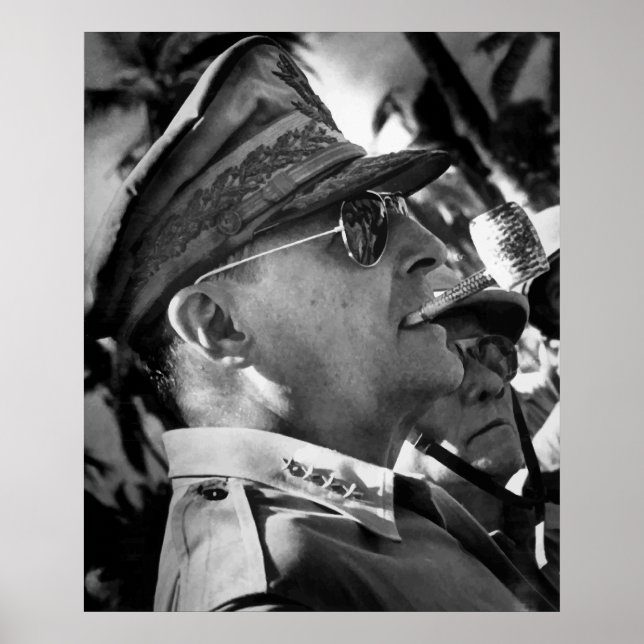 Poster Général MacArthur — Héros de guerre des États-Unis (Devant)
