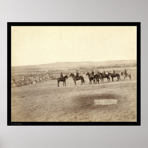 Poster Général Miles & Personnel au camp indien SD 1891