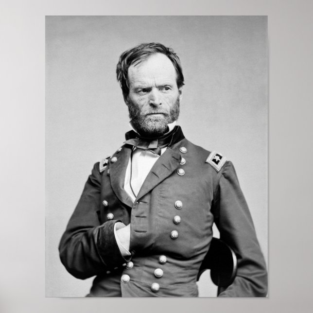 Poster Général Sherman - Portrait Portrait De Manteau (Devant)