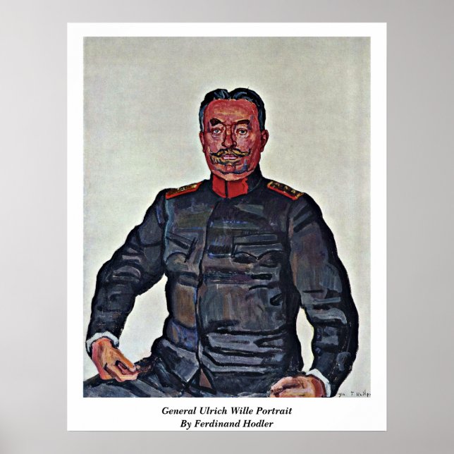 Poster Général Ulrich Wille Portrait Par Ferdinand Hodler (Devant)