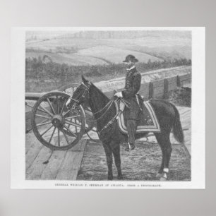 Poster Général William Tecumseh Sherman à Atlanta