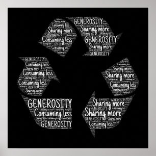 Poster générosité-401403 CAUSES RECYLE FEELINGS ACTIONS M