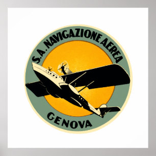 Poster ~ Gênes de Navigazione Aerea