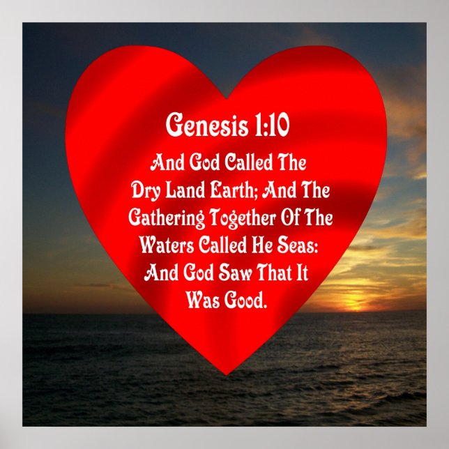 Poster Genesis 1 10 Seas —POSTER IMPRIMER (Devant)