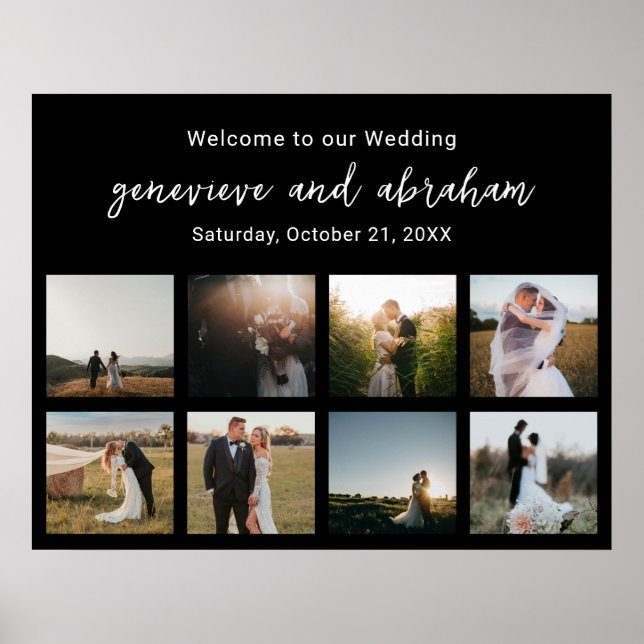 Poster Genevieve Black Photo Mariage moderne (Devant)