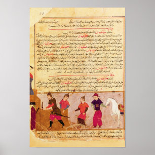 Poster Genghis Khan et ses fils par Rashid al-Din