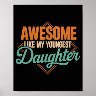 Poster Génial comme la plus jeune fille drôle vintage