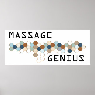 Poster Génie du massage