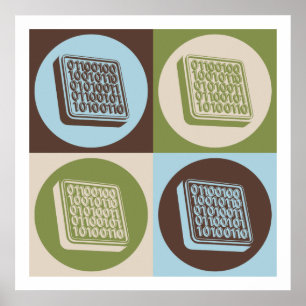 Poster Génie logiciel Pop Art