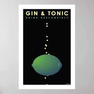 Poster Genièvre et tonique (petite affiche)