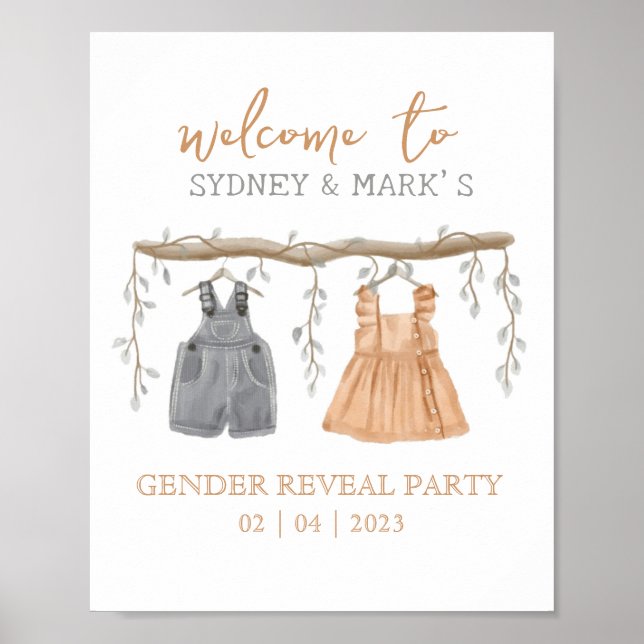 Poster Genre révéler la fête, Lui ou Elle, Bienvenue, Béb (Devant)
