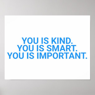 Poster Gentil. Intelligent. Important. ,the help,aide,gen